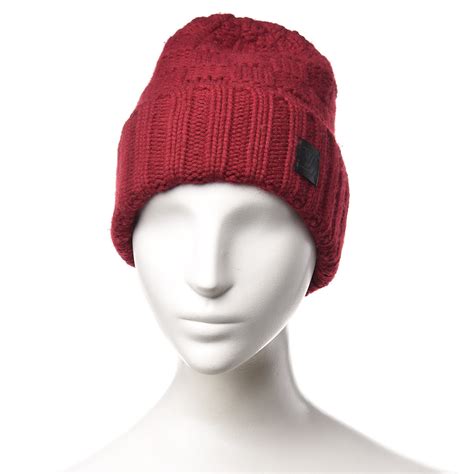 LOUIS VUITTON Cashmere Damier Helsinki Beanie Hat